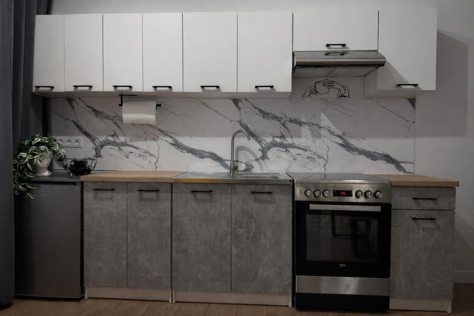 Kitchen or kitchenette, minibar, stove