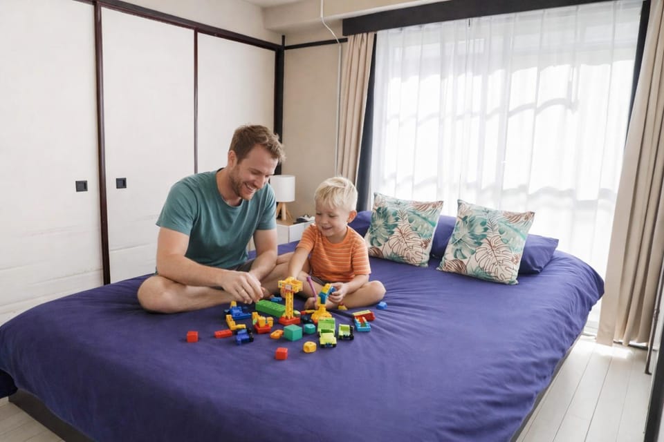 Bed, People, Photo of the whole room, Bedroom, Family