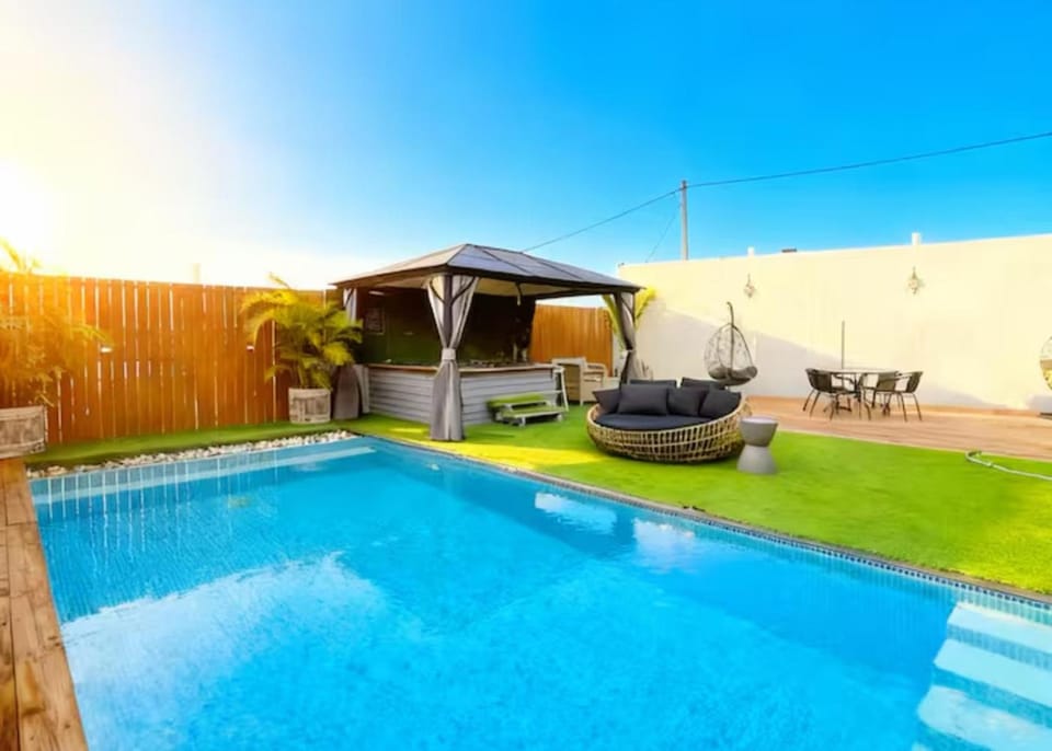 Patio, Day, Pool view, Swimming pool