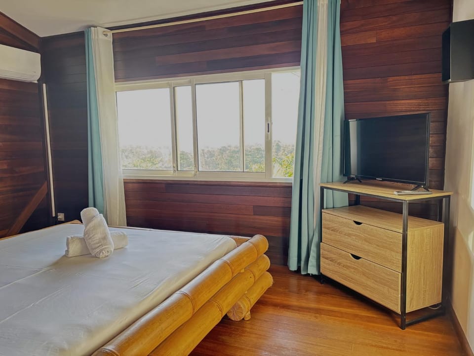 Bed, TV and multimedia, Photo of the whole room, Bedroom, towels, air conditioner