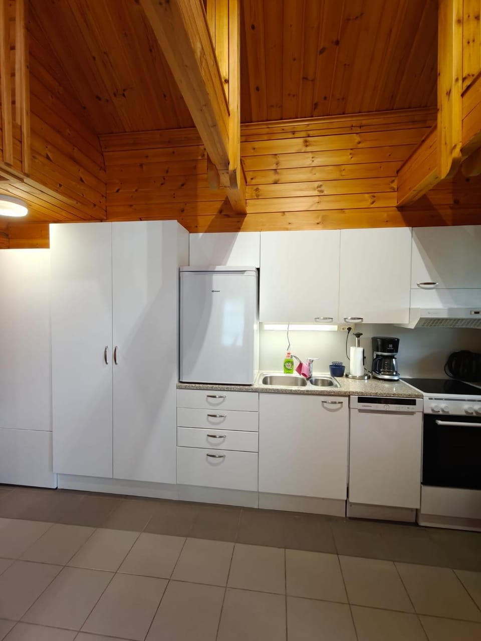 Kitchen or kitchenette, dishwasher, oven
