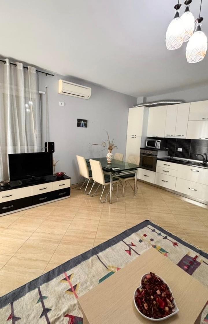 Living room, kitchen