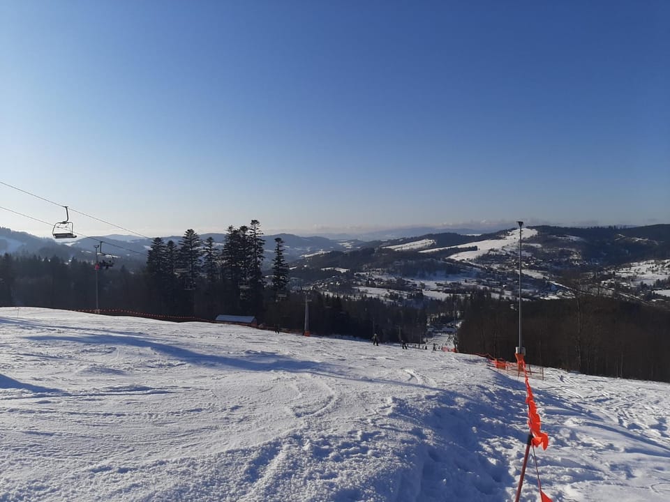 Winter, Skiing, Mountain view