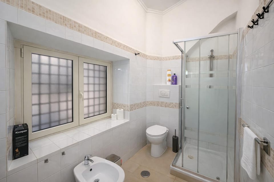 Shower, Toilet, Bathroom, bidet, hair dryier, towels