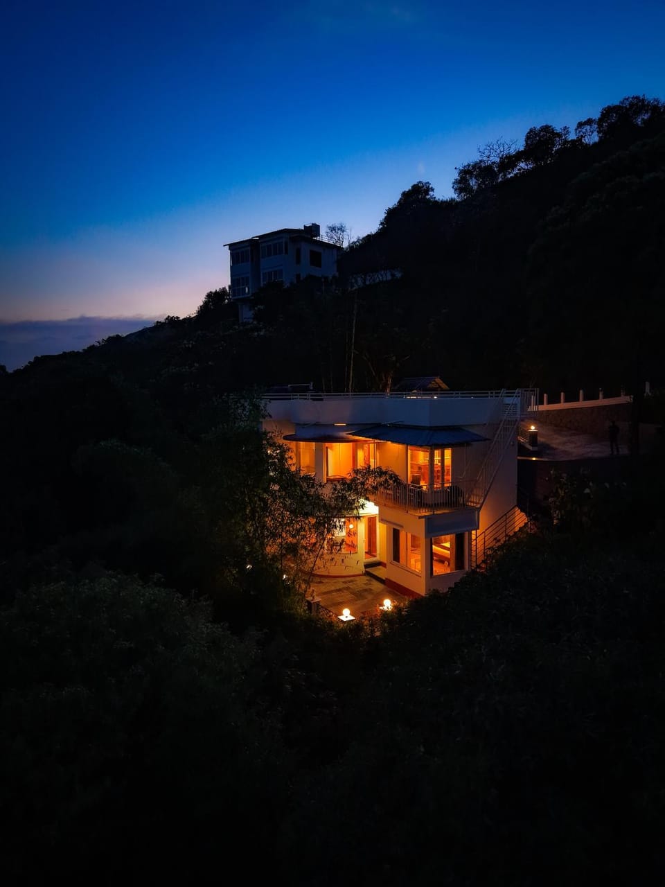 Property building, Night, Mountain view