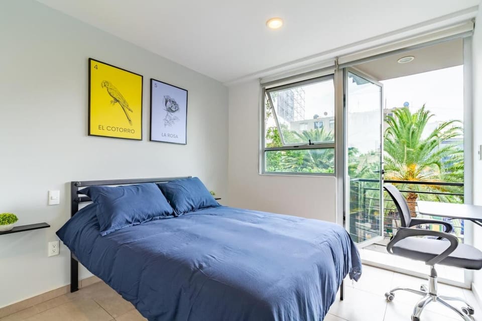 Hidden gem with AC balcony in trendy Roma Norte Apartment in Mexico City