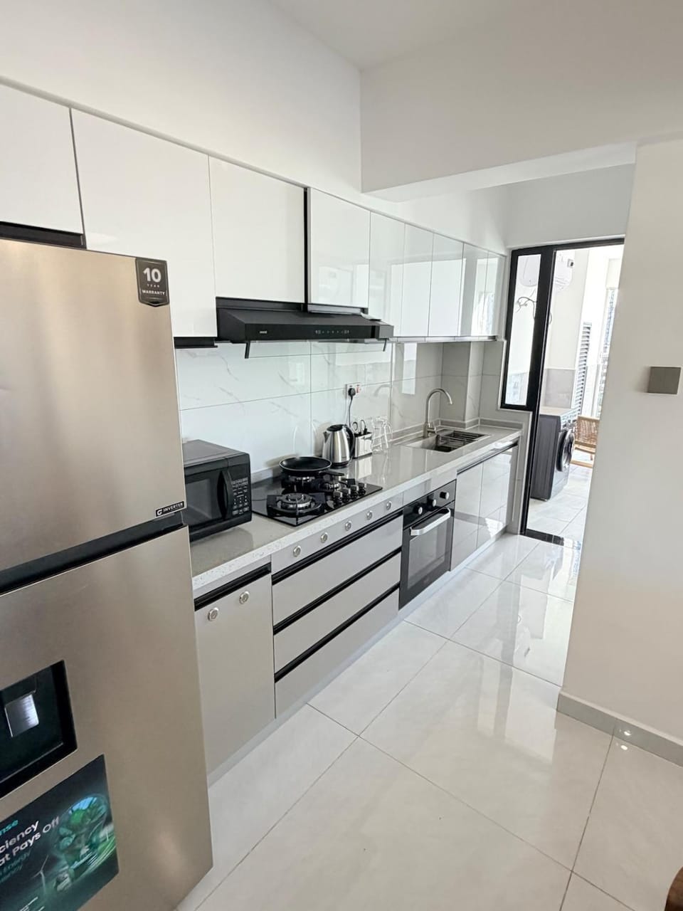 Kitchen or kitchenette, oven, stove, toaster