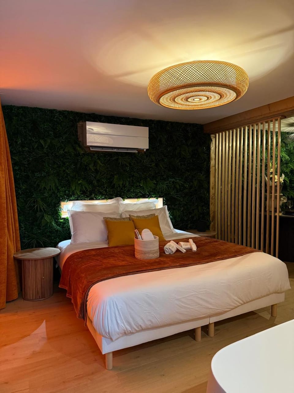 Bed, Photo of the whole room, Bedroom, air conditioner