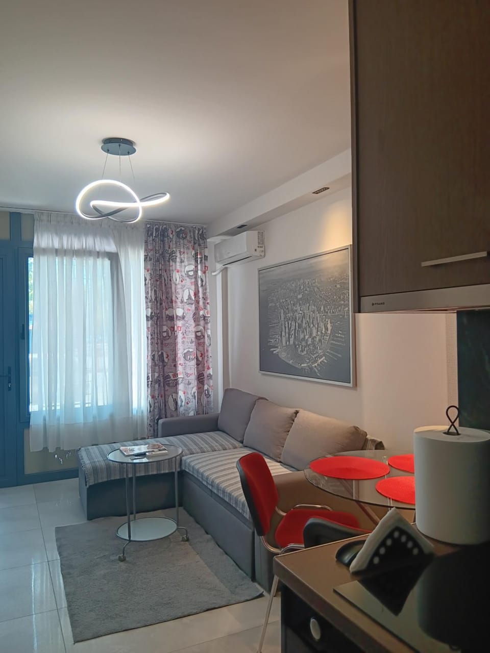 Kitchen or kitchenette, Living room, Photo of the whole room, Seating area