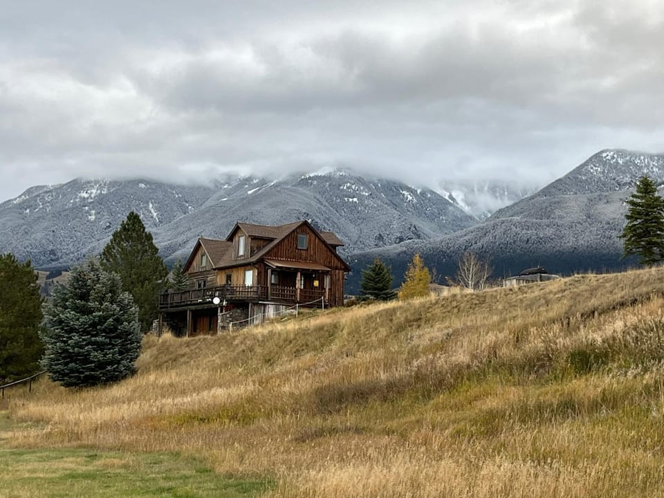 Property building, Spring, Natural landscape, Mountain view