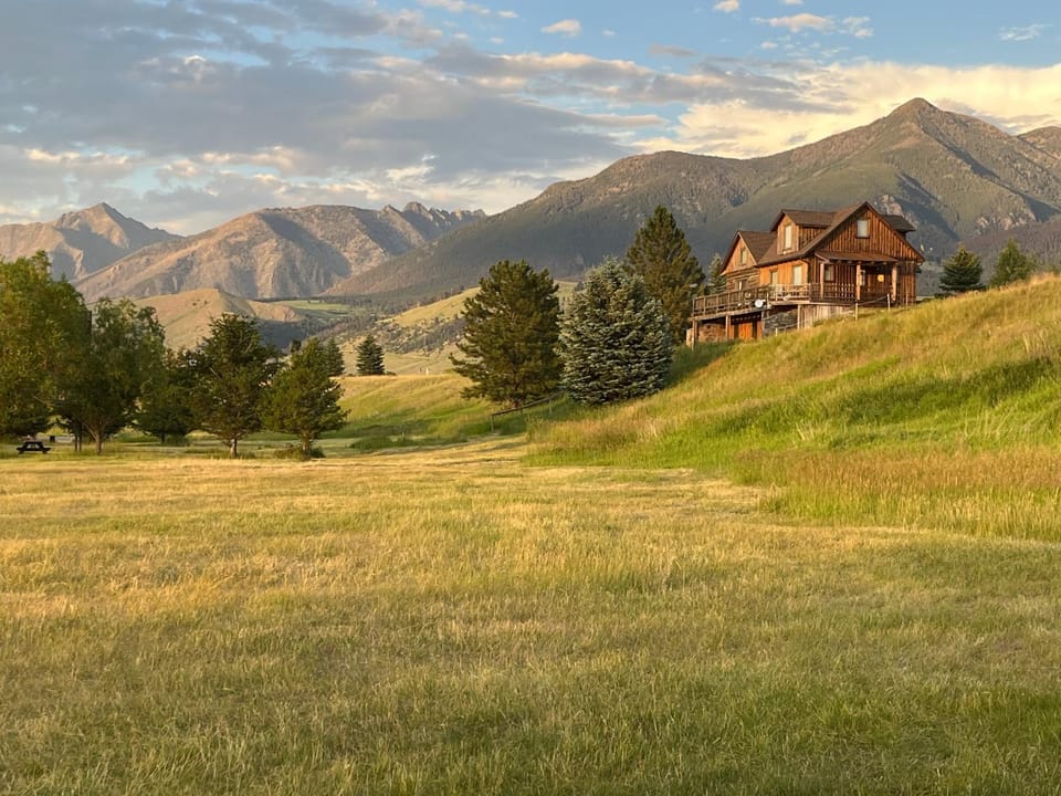 Property building, Spring, Natural landscape, Mountain view
