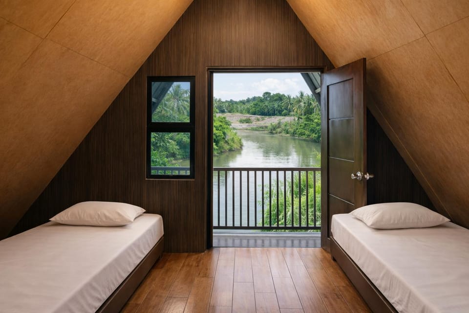 Bed, River view