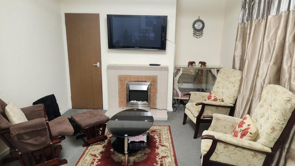 Living room, fireplace