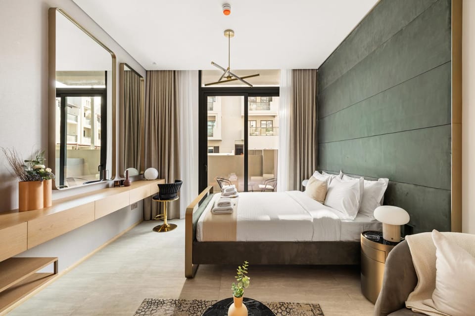 Chic and Peaceful Studio with Balcony & Pool in JVC Apartment in Dubai