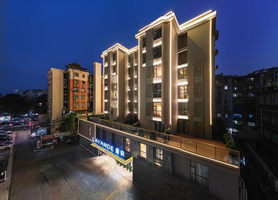 Property building, Night, City view, Parking