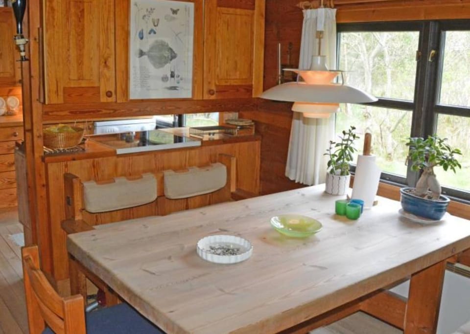 Dining area, kitchen, air conditioner