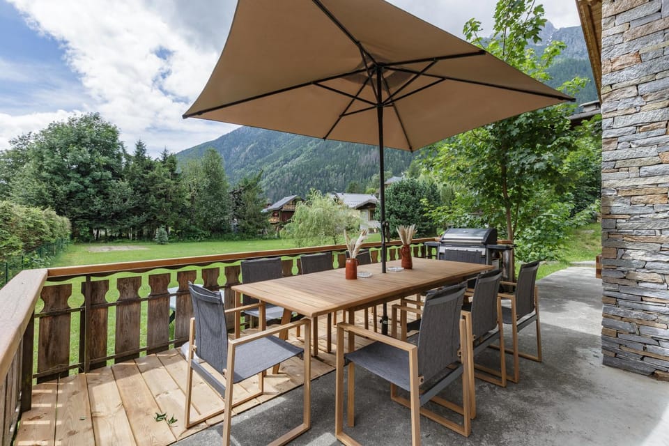 Arve - Chalet 4CH Jardin Nature Vues BBQ Poele Chalet in Chamonix