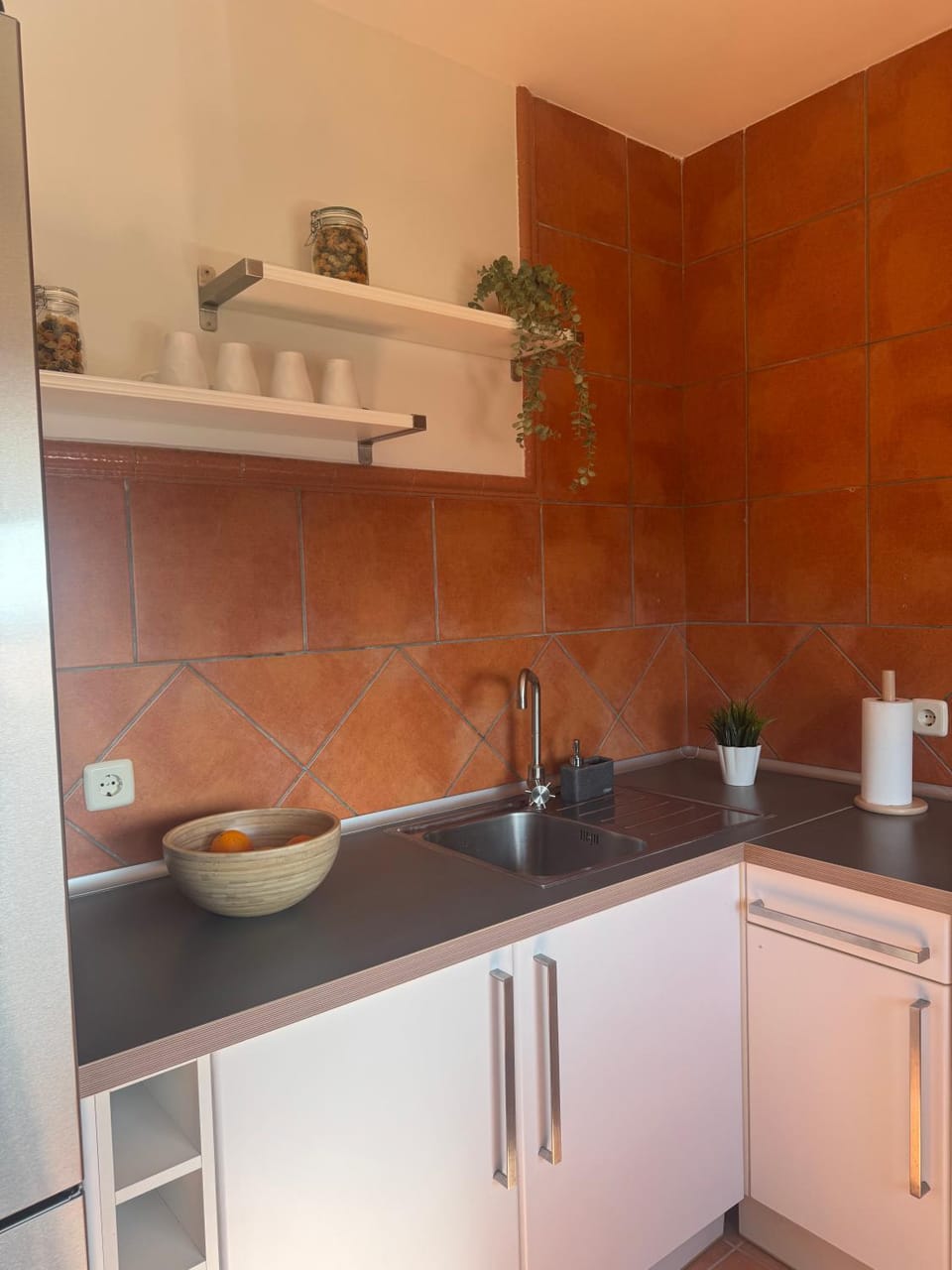 Kitchen or kitchenette, stove, kitchen