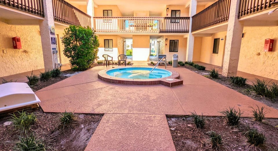 Property building, Hot Tub, View (from property/room), Balcony/Terrace