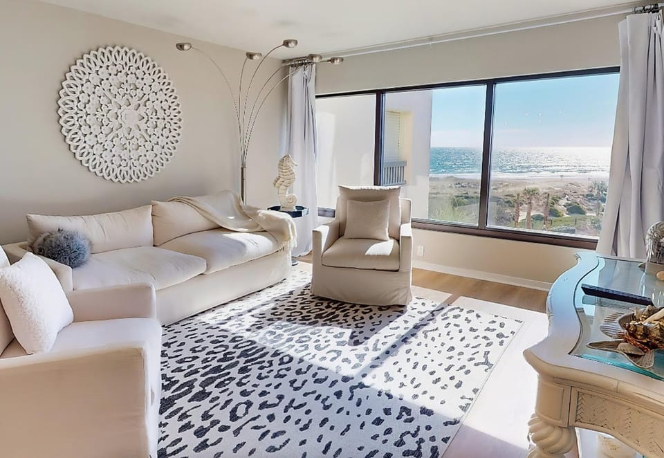 Living room, Seating area, Sea view