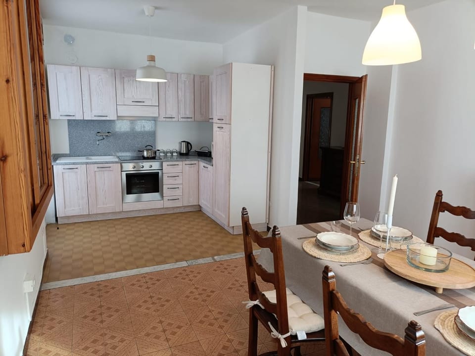 Kitchen or kitchenette, oven, stove, toaster