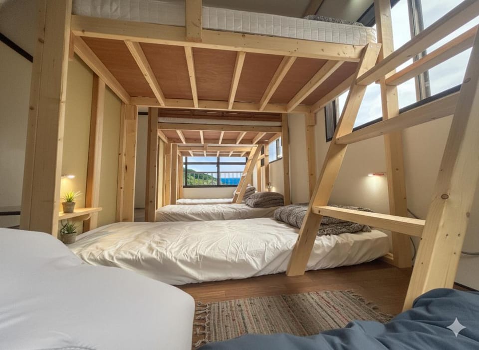 Bed, Sea view, bunk bed