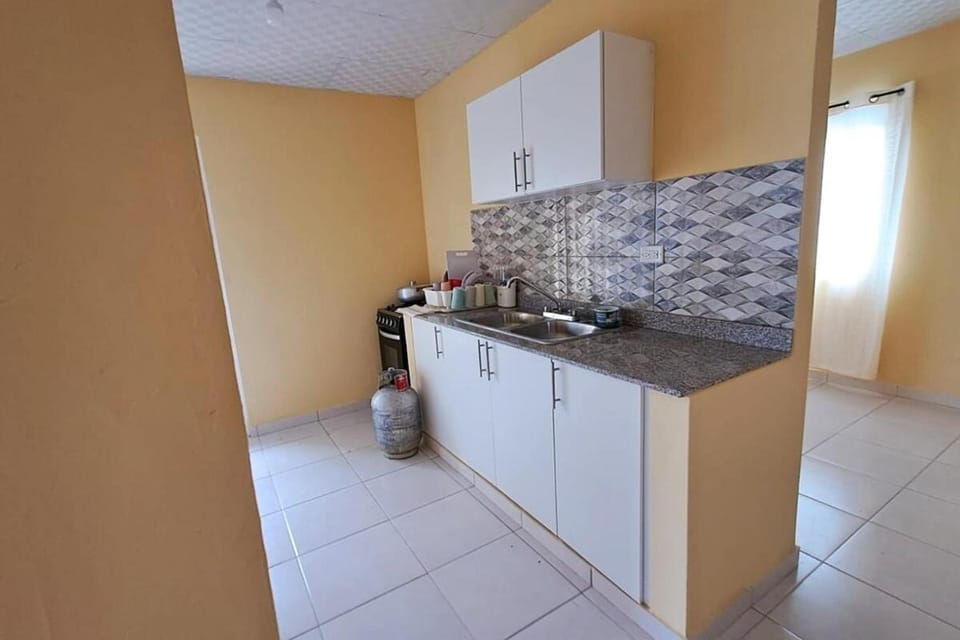 Kitchen or kitchenette, oven