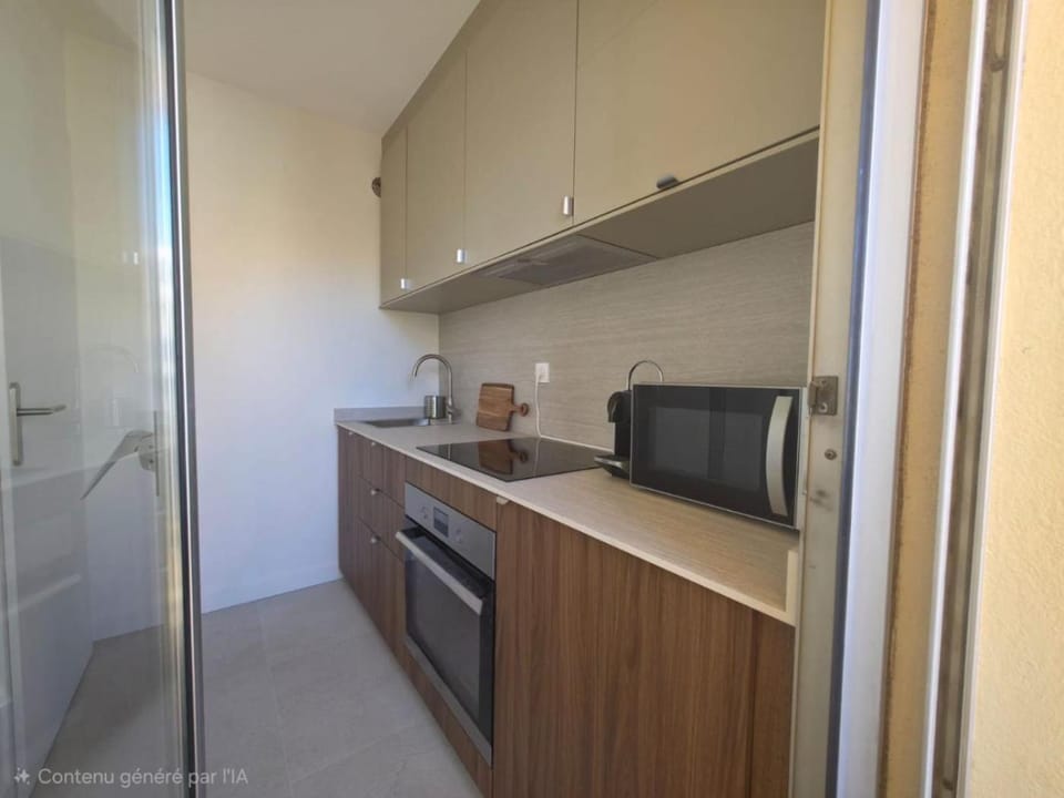 Kitchen or kitchenette, oven, stove