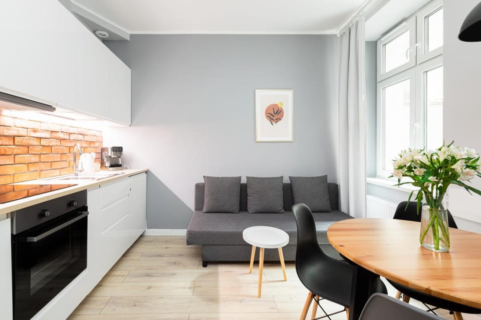 Kitchen or kitchenette, Living room, Seating area, Dining area, oven, stove