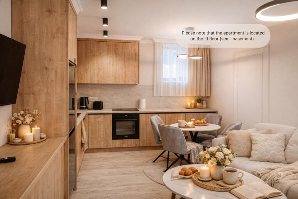 Living room, kitchen
