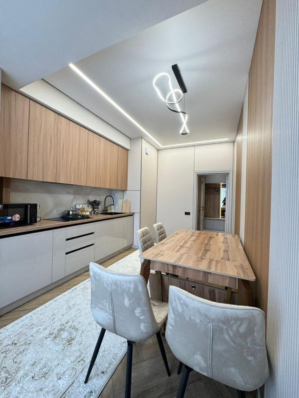 Kitchen or kitchenette, Dining area, oven, stove, kitchen