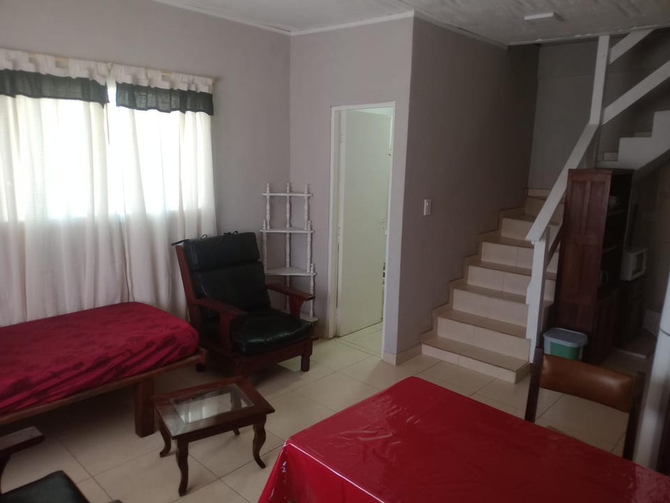 Bed, Living room, Seating area