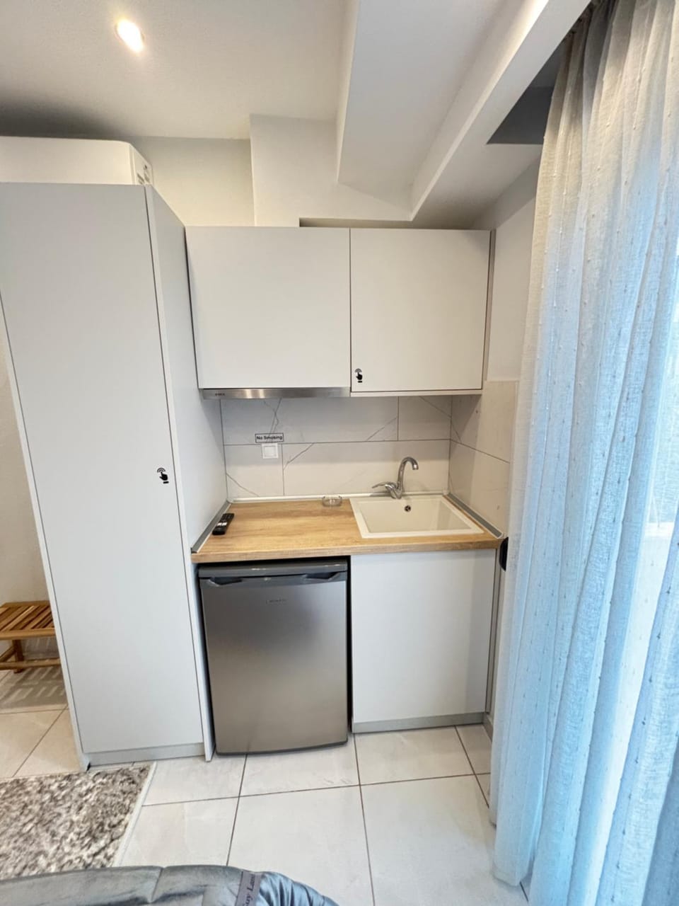 Kitchen or kitchenette, wardrobe