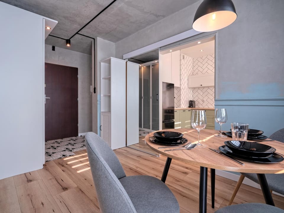 Living room, kitchen