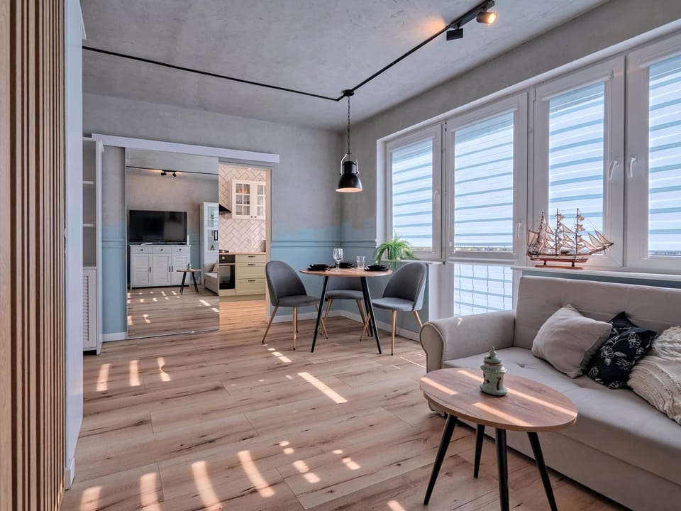 Living room, kitchen