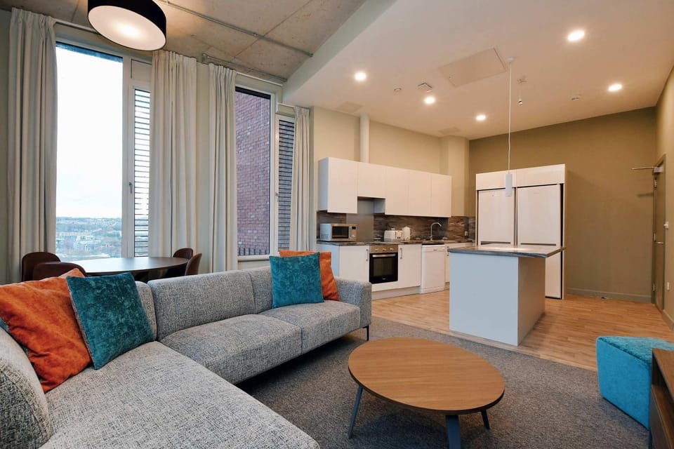 Kitchen or kitchenette, Living room, Dining area