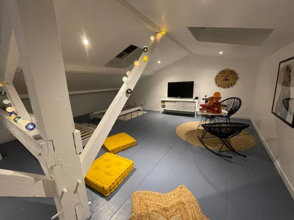Children play ground, TV and multimedia