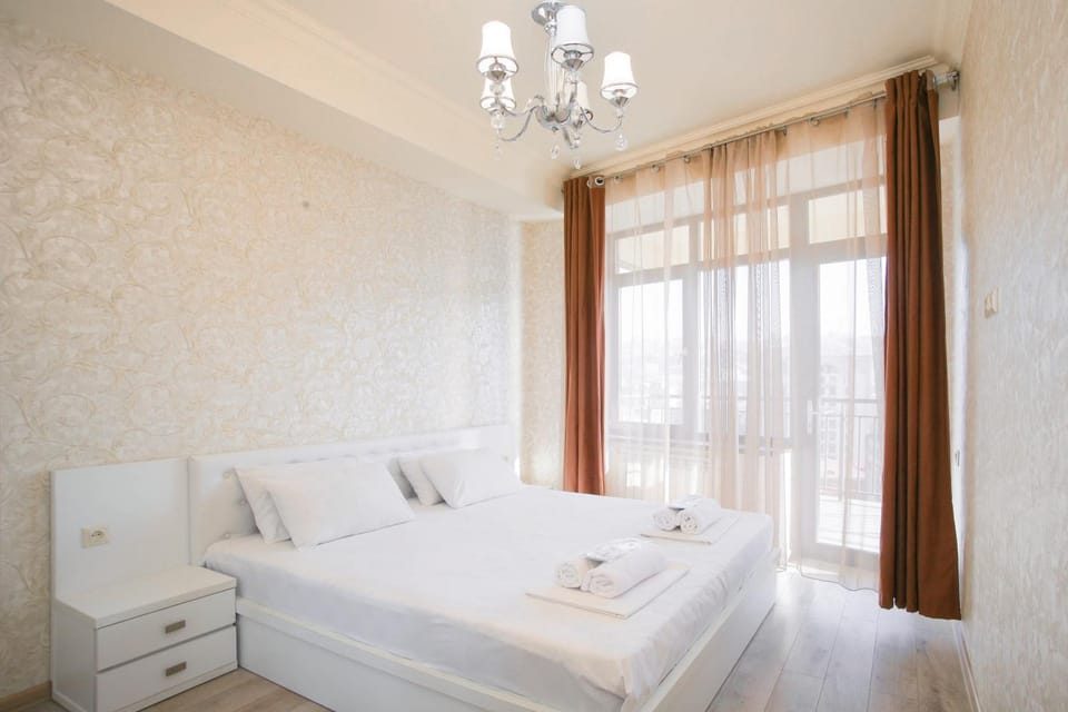 Bed, Bedroom, towels