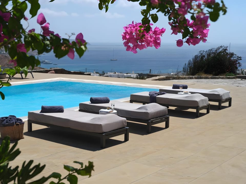 Property building, Living room, Swimming pool
