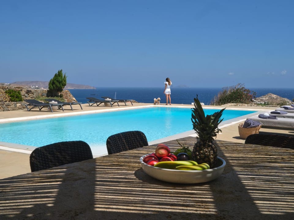 Property building, Living room, Swimming pool