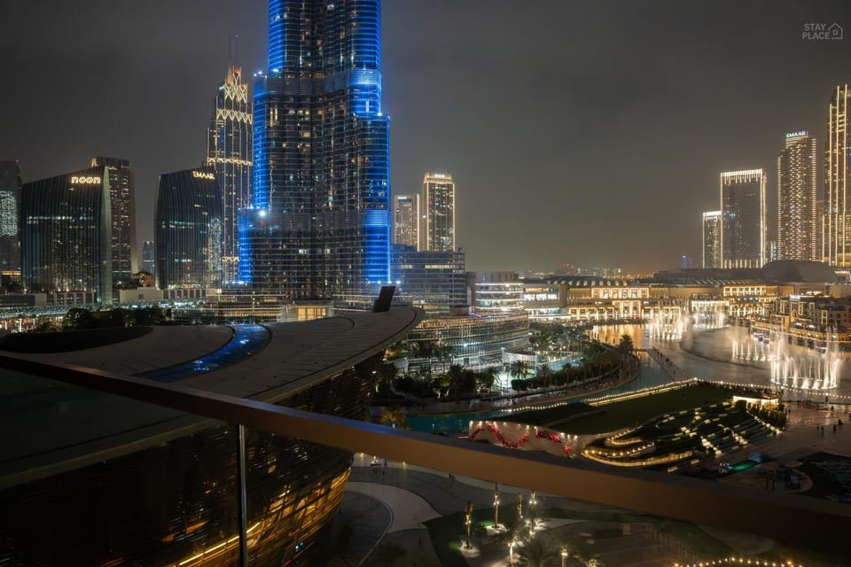 Property building, Night, Bird's eye view, City view
