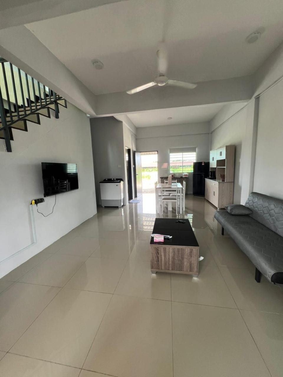 Living room, kitchen