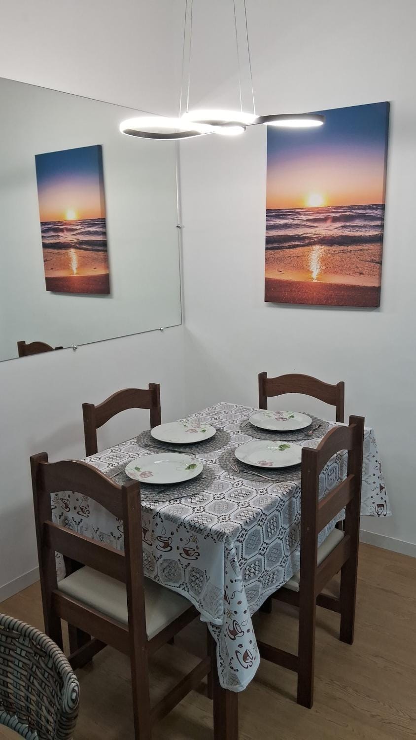 pé na areia em Mongagua Apartment in State of São Paulo