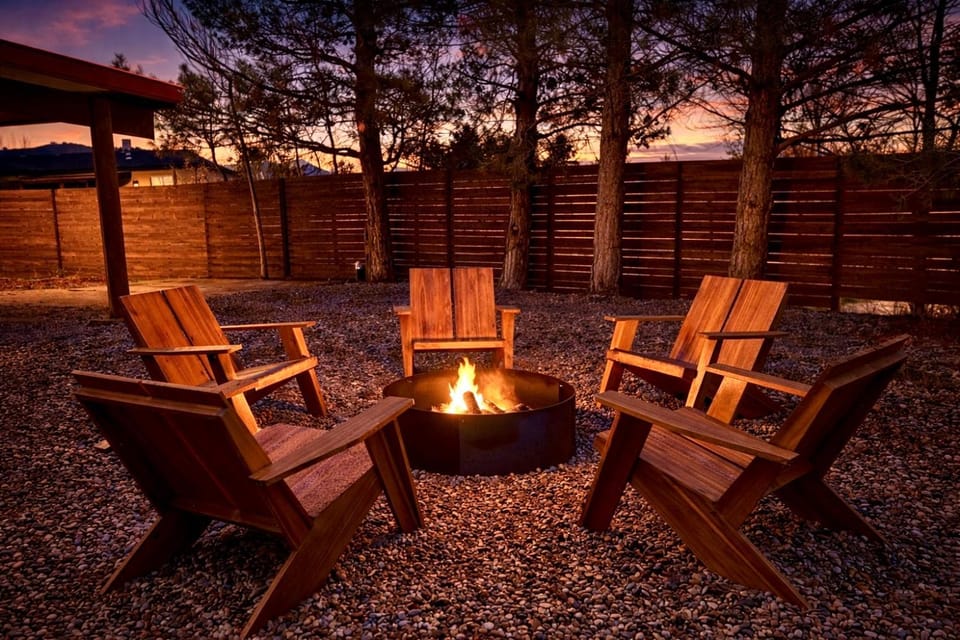 Natural landscape, Garden, fireplace