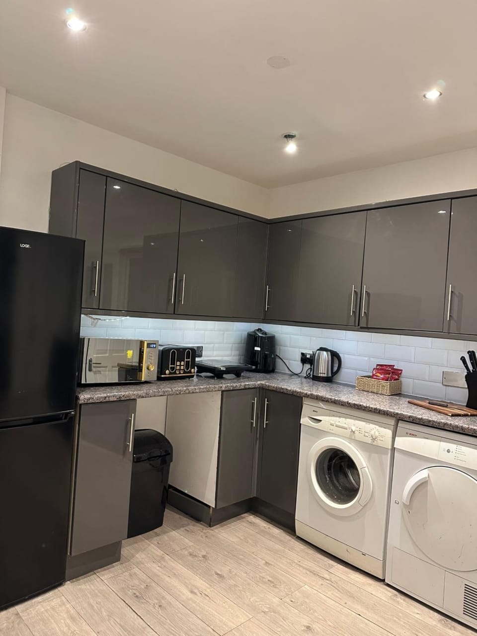 toaster, washing machine, dryer