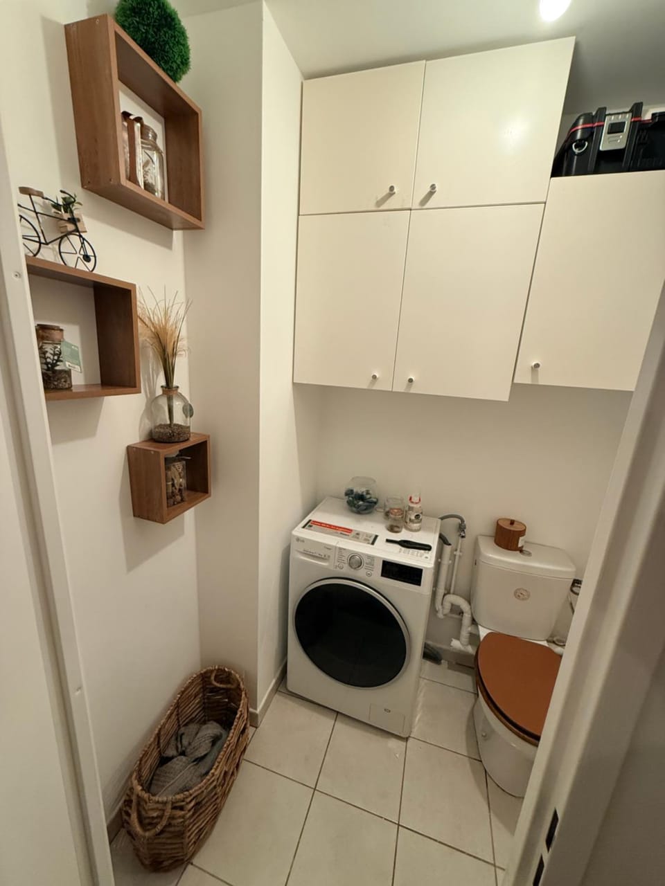 Toilet, washing machine, dryer