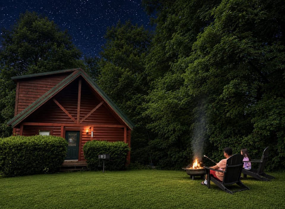 Property building, Night, People, Natural landscape, Activities, BBQ facilities, Garden view, group of guests