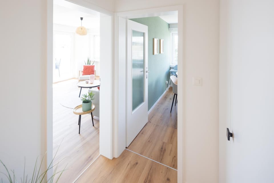 Living room, kitchen