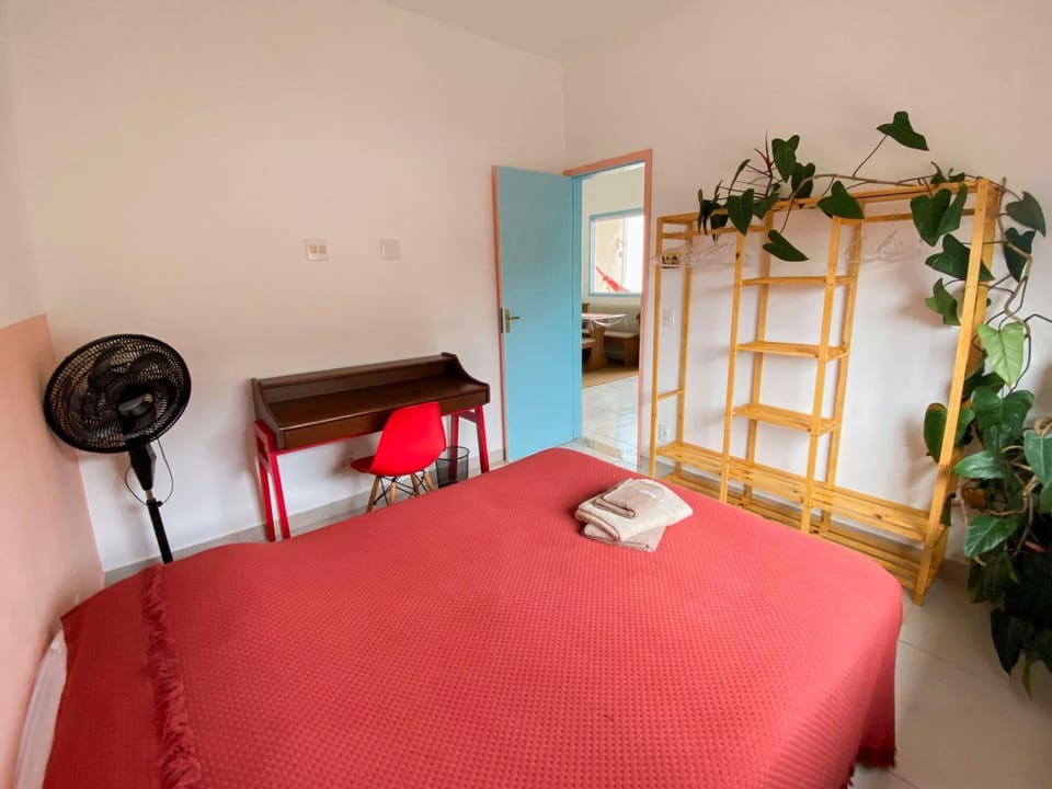 Bed, Bedroom, locker, towels, air conditioner