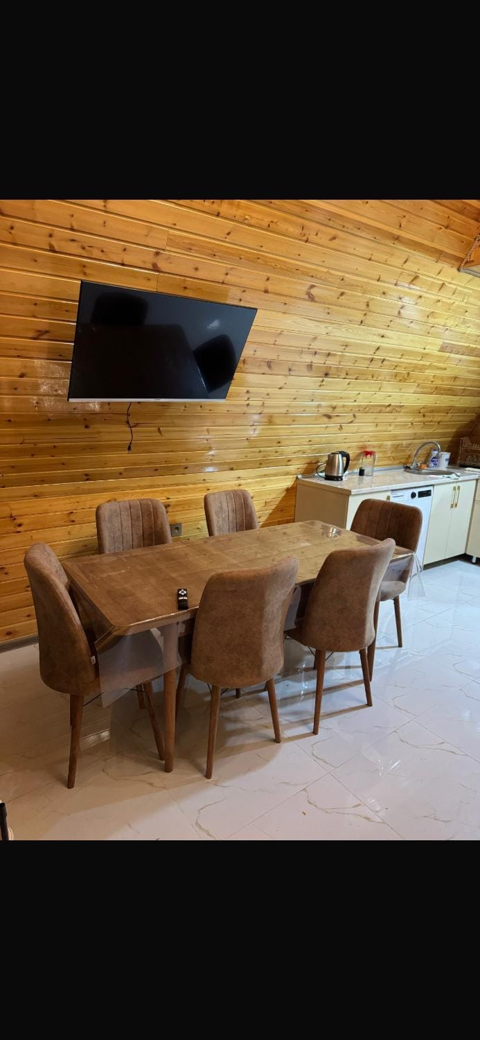 Qabala Wood Aframe Villa in Azerbaijan